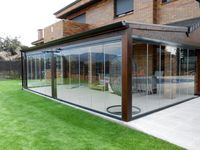 Porche 1 agua y cerramiento de cristal